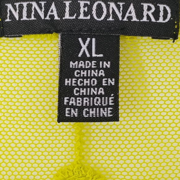 Yellow/Lime Green Sheer Embroidered Mesh Open Front Shirt - Picture 5 of 7